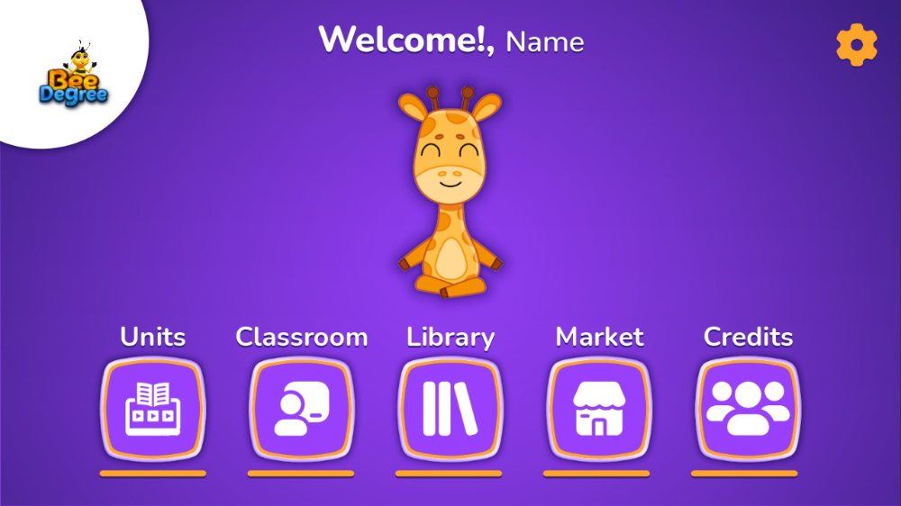 الشاشة الرئيسية لتطبيق Bee Degree